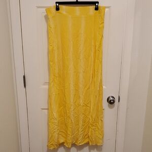 No Boundaries Sunny Yellow Maxi Skirt With Slit
